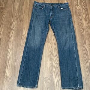 Levis 505 Jeans Mens 38 X 34 Straight Leg Blue Denim Regular Fit Made In Lesotho